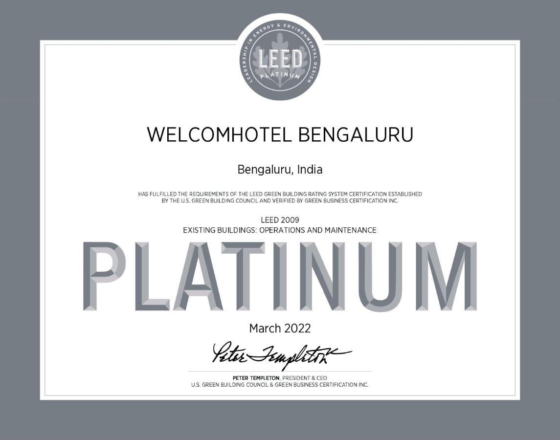 Welcomhotel By Itc Hotels, Richmond Road, Bengaluru Exteriör bild Platinum Certificate